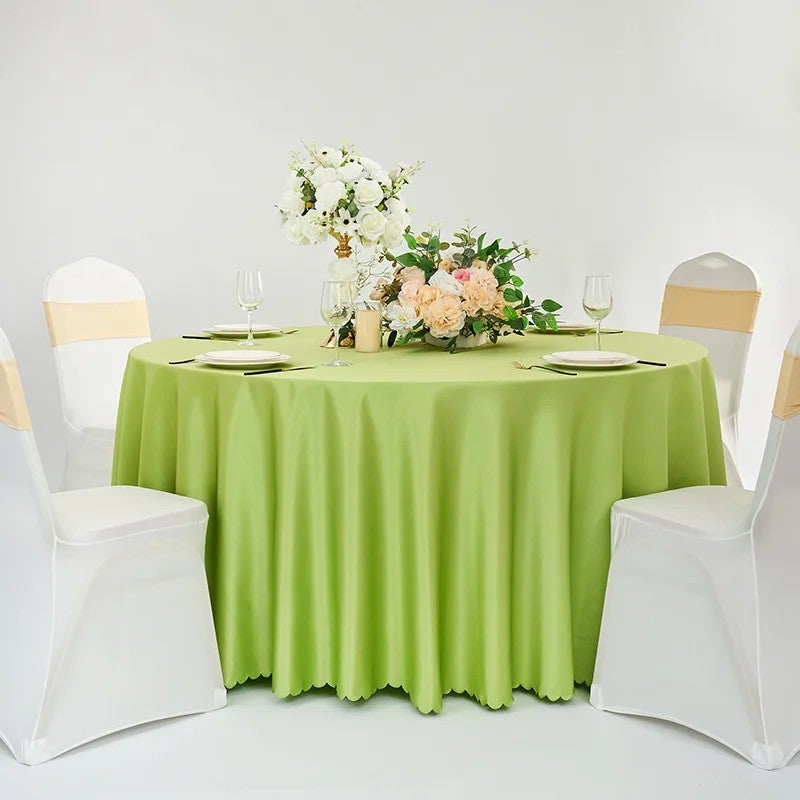 Y&D Modern Satin Tablecloth with Woven Table Runner and Single-Sided Table Skirt for Hotel and Restaurant Use – Elegant Table Runners for Banquet, Wedding & Event Decor - Image 3
