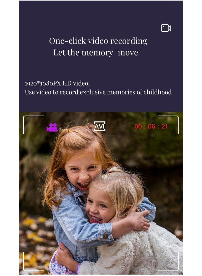 DOSCHER Children Camera HD Digital Video Photo Recorder for Boys and Girls Toy Gift Pink - Image 2