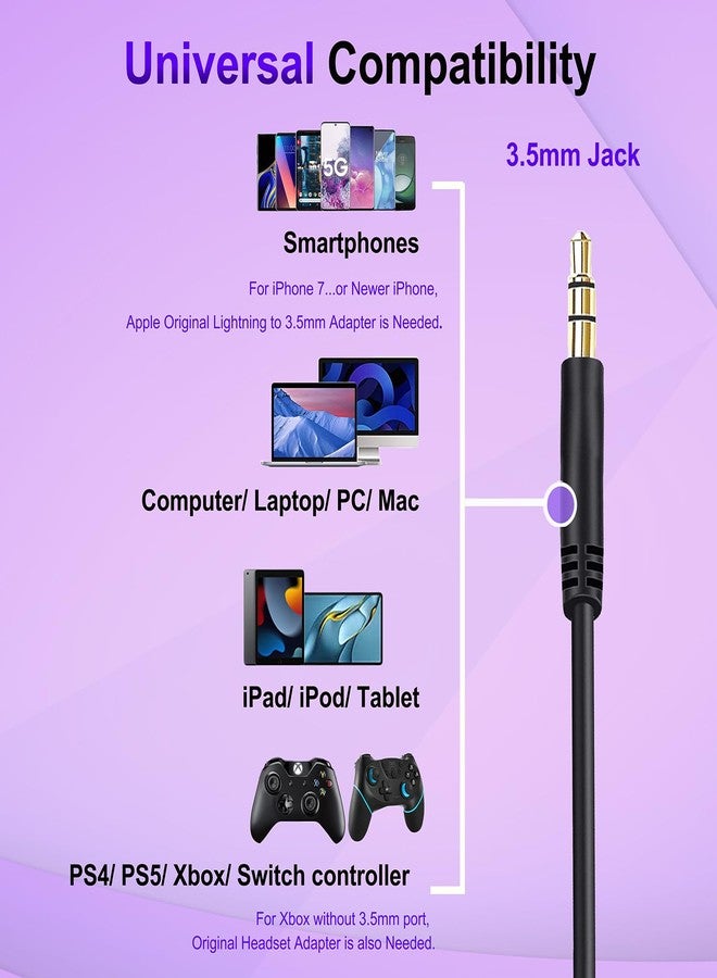 سلك صوت بديل لسماعات Bose، سلك AUX من 3.5 مم إلى 2.5 مم، متوافق مع سماعات Bose 700 Quietcomfort 25 QC25 35 QC35 QC35II 45 QC45 وJBL Tune 710BT 660NC 760NC (بدون ميكروفون). - Image 3