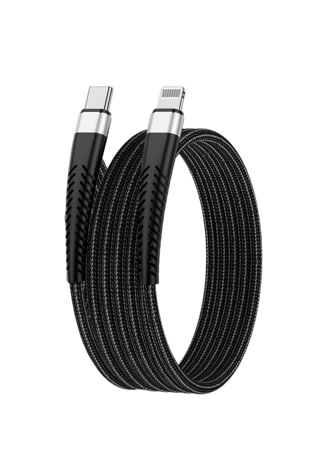 بروماس كابل شحن سريع مضفر معتمد من MFi من PROMASS بطول 1 متر، USB C إلى Lightning، متوافق مع iPhone 14 Pro/14 Pro Max/14/14 Plus/iPad 9/ 13/13 Pro/ 13 Pro Max/ 12/ 11/ X/ 8/7 - Image 1