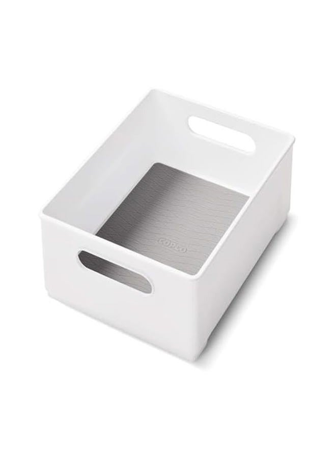 Copco Cabinet Storage Bin, 10-Inch, White - Image 1