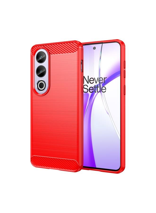 Zaboon For OnePlus Ace 3V Brushed Texture Carbon Fiber TPU Phone Case(Red)