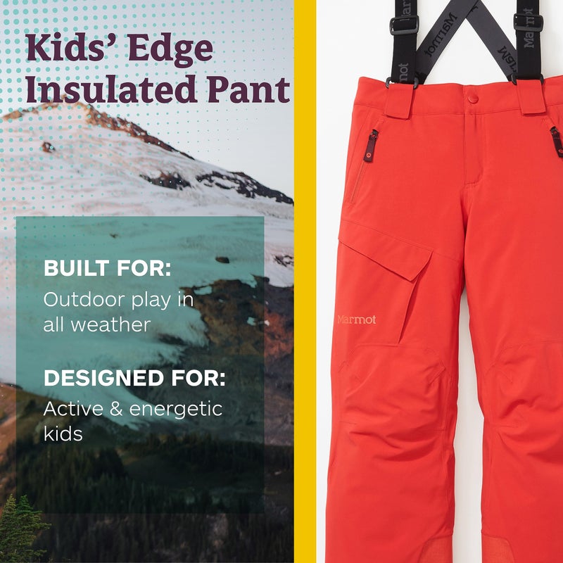 Marmot Kid's Edge Insulated Snow Pant - Kids Snowpants for Winter, Skiing, Snowboarding, Tubing, and Snow Fun, Cairo, Medium - Image 2