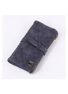 Generic Women Wallet Soft Leather Wallet  Multiple Card Slots Purse Large Capacity Clutch Bag With Zipper And Wrist Strap  - Image 1