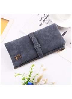 Generic Women Wallet Soft Leather Wallet  Multiple Card Slots Purse Large Capacity Clutch Bag With Zipper And Wrist Strap  - Image 2