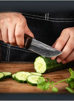 Browning Carbon Steel Boning Knife Sharp Wooden Handle Knife Handle Meat Knife Barbecue Outdoor Knife - Curved Blade  - Image 5
