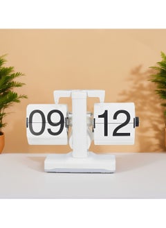 Fearlex Automatic Retro Flip Clock with Night light | Antique Mechanical Style Table Clock | Vintage Style Automatic Flip Desk Clock with Large Digital Number, Display for Office, Bedroom, Living Room and Home Decor  - Image 3