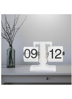 Fearlex Automatic Retro Flip Clock with Night light | Antique Mechanical Style Table Clock | Vintage Style Automatic Flip Desk Clock with Large Digital Number, Display for Office, Bedroom, Living Room and Home Decor  - Image 1