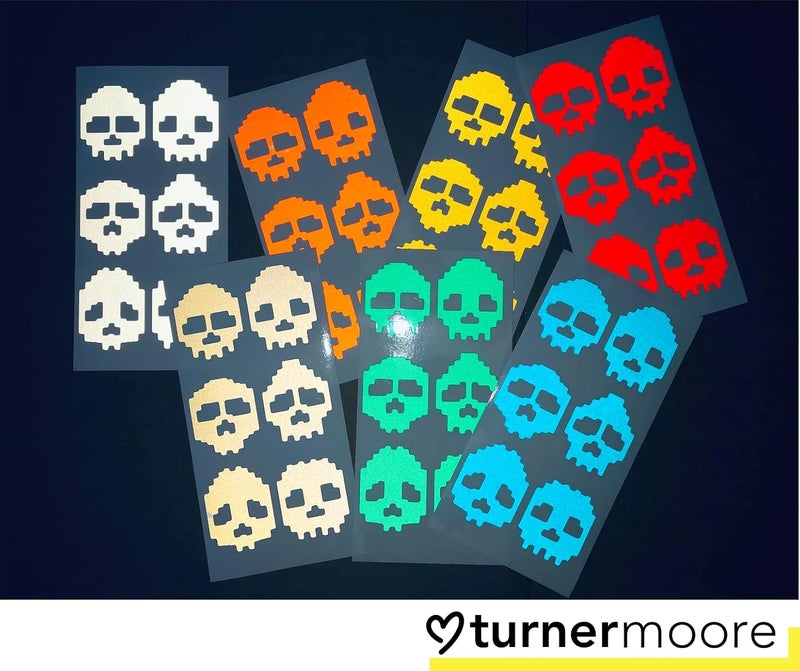 Turner Moore Edition طبعة تيرنر مور من الفينيل العاكس البرتقالي مع لاصق دائم، أوراق فينيل عاكس مقاس 12 × 12 لـ Cricut، السيارات، الدراجات، الملصقات، اللواصق، اللافتات، الخوذات، صندوق البريد، الأرقام، شريط عاكس من (حزمة من 3) - Image 4