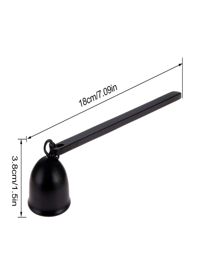 موكسام مطفأة شموع MUXSAM، عبوة واحدة، على شكل جرس - مطفأة لهب من الفولاذ المقاوم للصدأ - هدية لمحبي الشموع (أسود) - Image 3