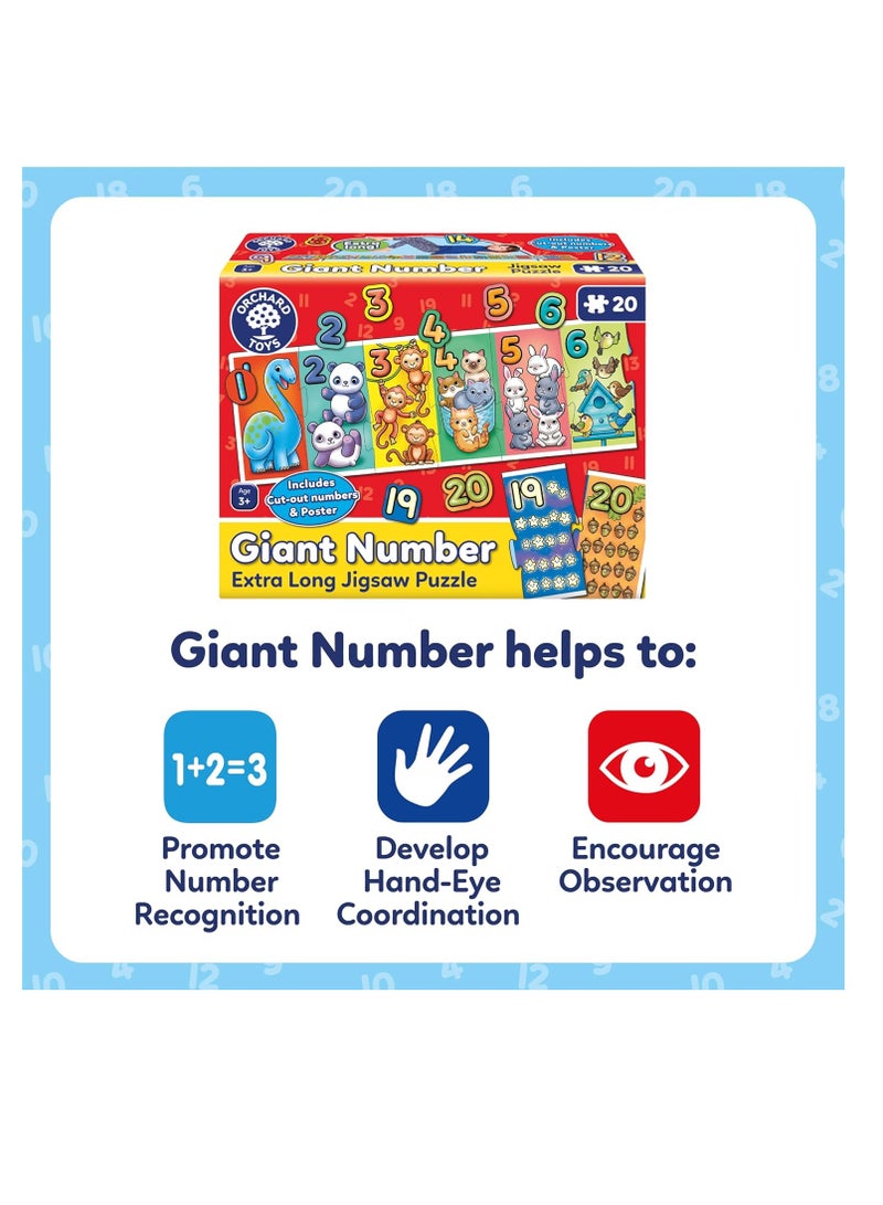 ORCHARD TOYS لعبة بازل الأرقام العملاقة - Image 3