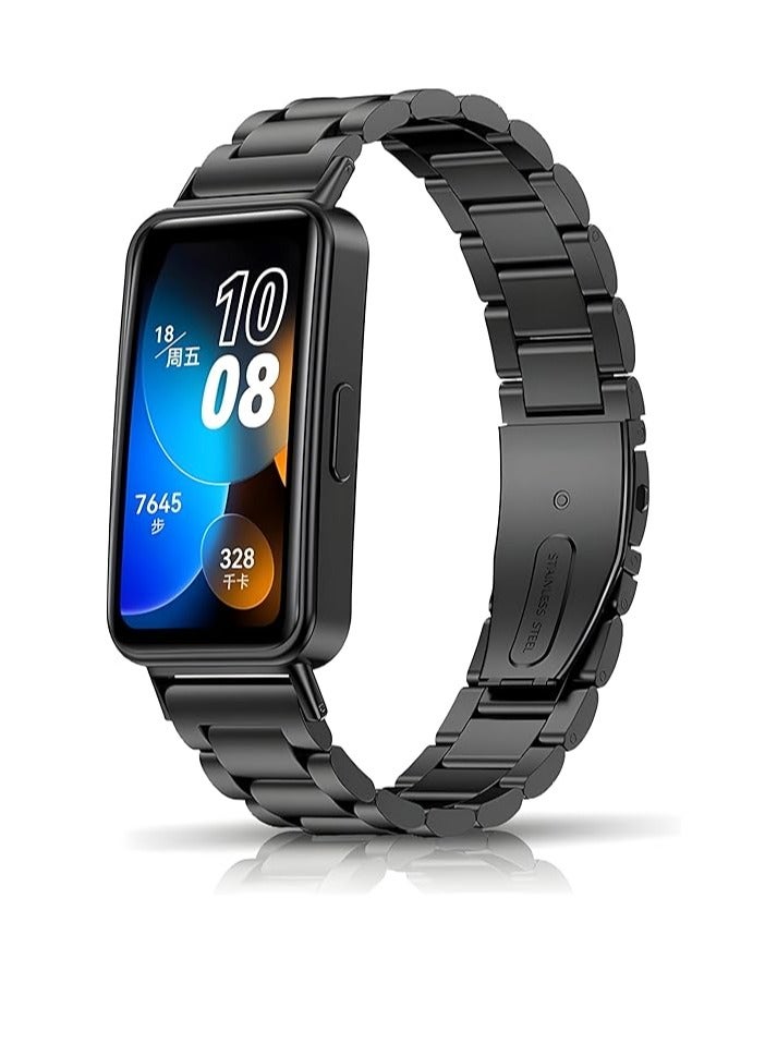 Compatible with Huawei Band Metal Strap,Stainless Steel Band Huawei Band 8 / Honor Band 8 Replacement Wristbands Strap - Image 1