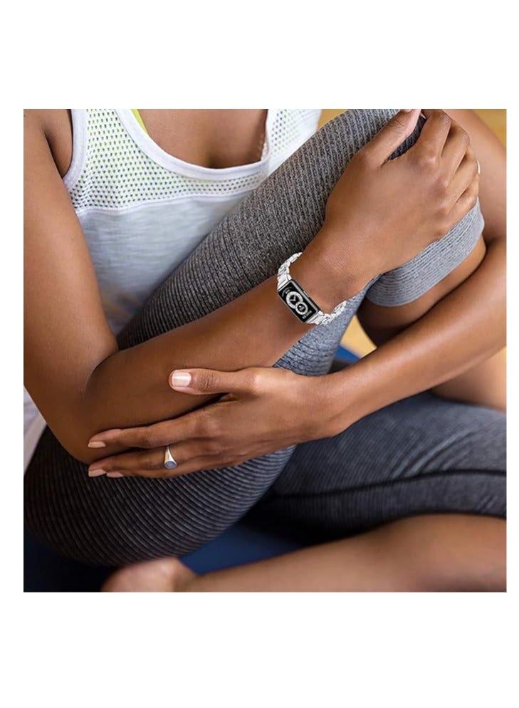 Compatible with Huawei Band Metal Strap,Stainless Steel Band Huawei Band 8 / Honor Band 8 Replacement Wristbands Strap - Image 3