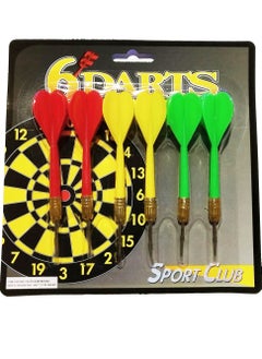 Generic Steel Tip Darts for Standard Dart Board Set Of 6 Pcs, Multicolor  - Image 2