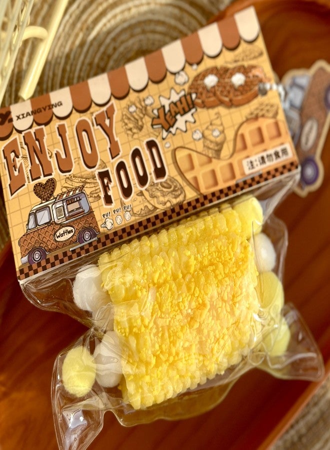 تابا ألعاب تابا الإسفنجية، ألعاب ضغط كاواي لطيفة على شكل مخلب قطة لعيد الحب، ألعاب فيدجيت إسفنجية لاصقة من السيليكون لتخفيف التوتر، ألعاب ناعمة لطيفة، أفضل هدية لعيد الحب للذكرى السنوية (ذرة مقلية) - Image 1