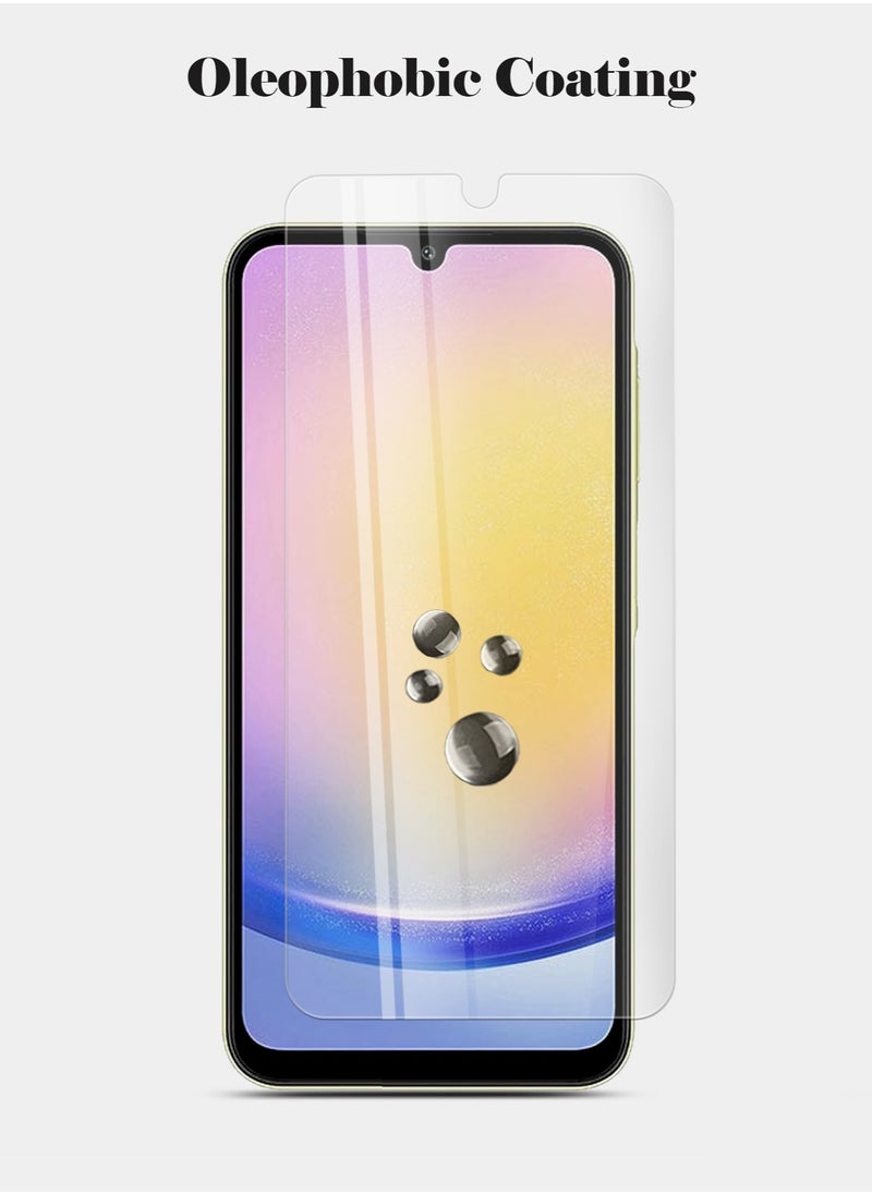 Techie - Samsung Galaxy A25 Case and Screen Protector Combo Pack 2 in 1 - Transparent TPU Bumper Case with HD Tempered Glass Screen Protector - Image 1