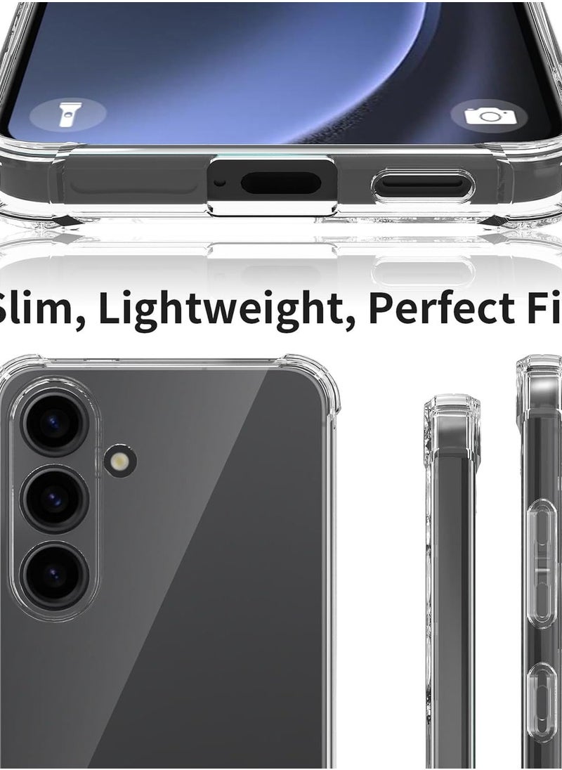 Techie - Samsung Galaxy A25 Case and Screen Protector Combo Pack 2 in 1 - Transparent TPU Bumper Case with HD Tempered Glass Screen Protector - Image 1
