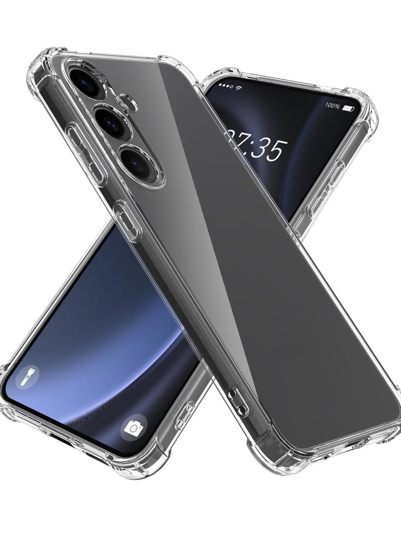 Techie - Samsung Galaxy A25 Case and Screen Protector Combo Pack 2 in 1 - Transparent TPU Bumper Case with HD Tempered Glass Screen Protector - Image 1