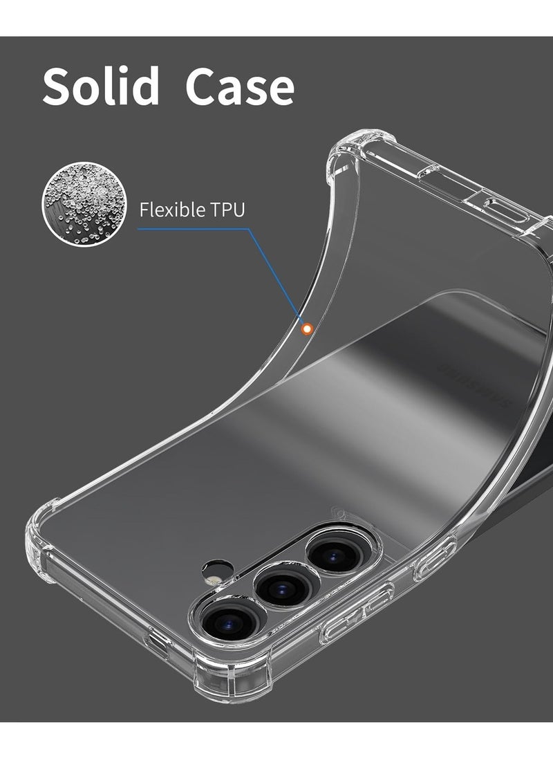 Techie - Samsung Galaxy A25 Case and Screen Protector Combo Pack 2 in 1 - Transparent TPU Bumper Case with HD Tempered Glass Screen Protector - Image 1