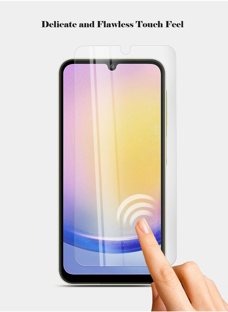 Techie - Samsung Galaxy A25 Case and Screen Protector Combo Pack 2 in 1 - Transparent TPU Bumper Case with HD Tempered Glass Screen Protector - Image 1