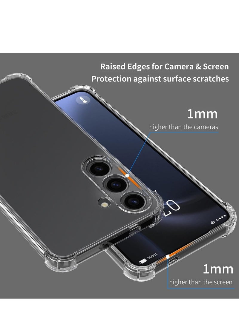 Techie - Samsung Galaxy A25 Case and Screen Protector Combo Pack 2 in 1 - Transparent TPU Bumper Case with HD Tempered Glass Screen Protector - Image 1