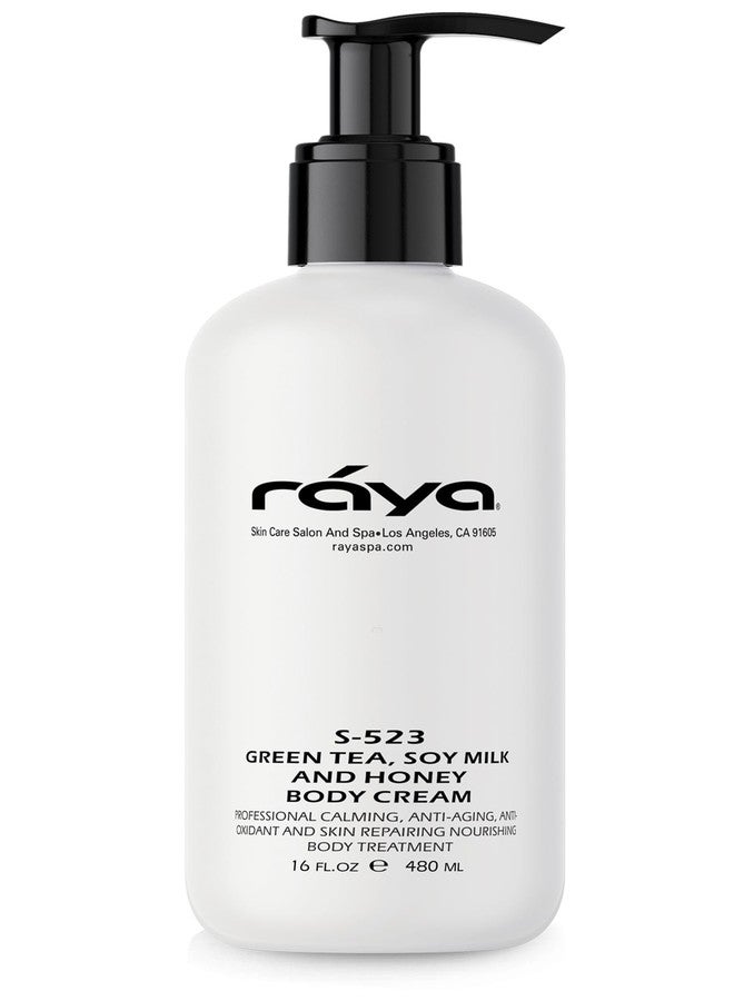 Raya Green Tea, Soy Milk, and Honey Body Cream 16 oz (S-523) | Nourishing, Calming, and Anti-Aging Body Cream | Protects and Refines Skin - Image 1
