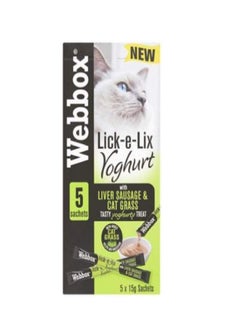 Webbox Lick E Lix Liver Sausage and Cat Grass Cat Treat 5Pk Reward Delight Kitten 1X 