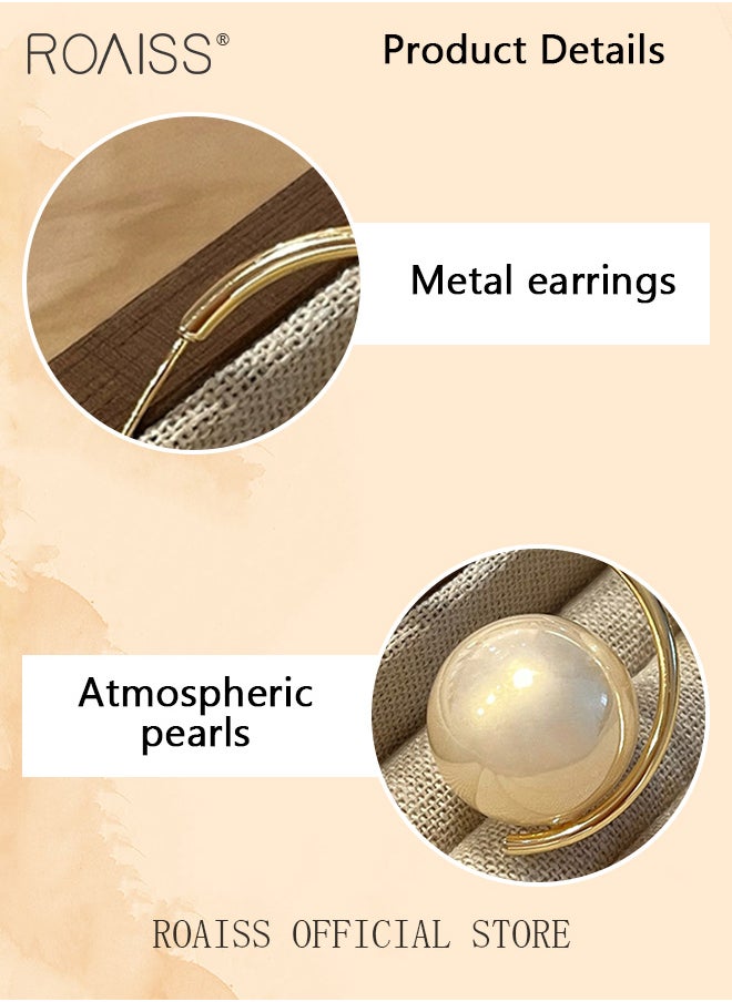 Women Geometric Pearl Earrings Round Shaped Pearl Earrings Enhancing Facial Features Suitable for Wedding Receptions Banquets Bridal Occasions and Formal and Casual Events - pzsku/ZEF8E330D822B8E347619Z/45/_/1722219191/c9bc8f1c-e220-4dd0-a21f-a773aa97f398