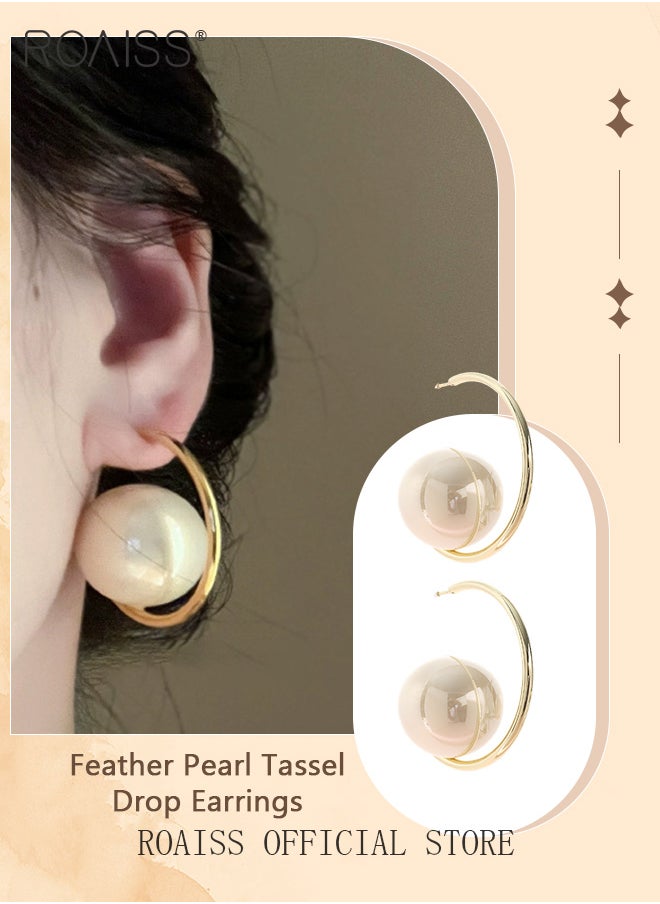 Women Geometric Pearl Earrings Round Shaped Pearl Earrings Enhancing Facial Features Suitable for Wedding Receptions Banquets Bridal Occasions and Formal and Casual Events - pzsku/ZEF8E330D822B8E347619Z/45/_/1722219193/83e00fe6-6de2-43db-b5a3-16b2f4860c39