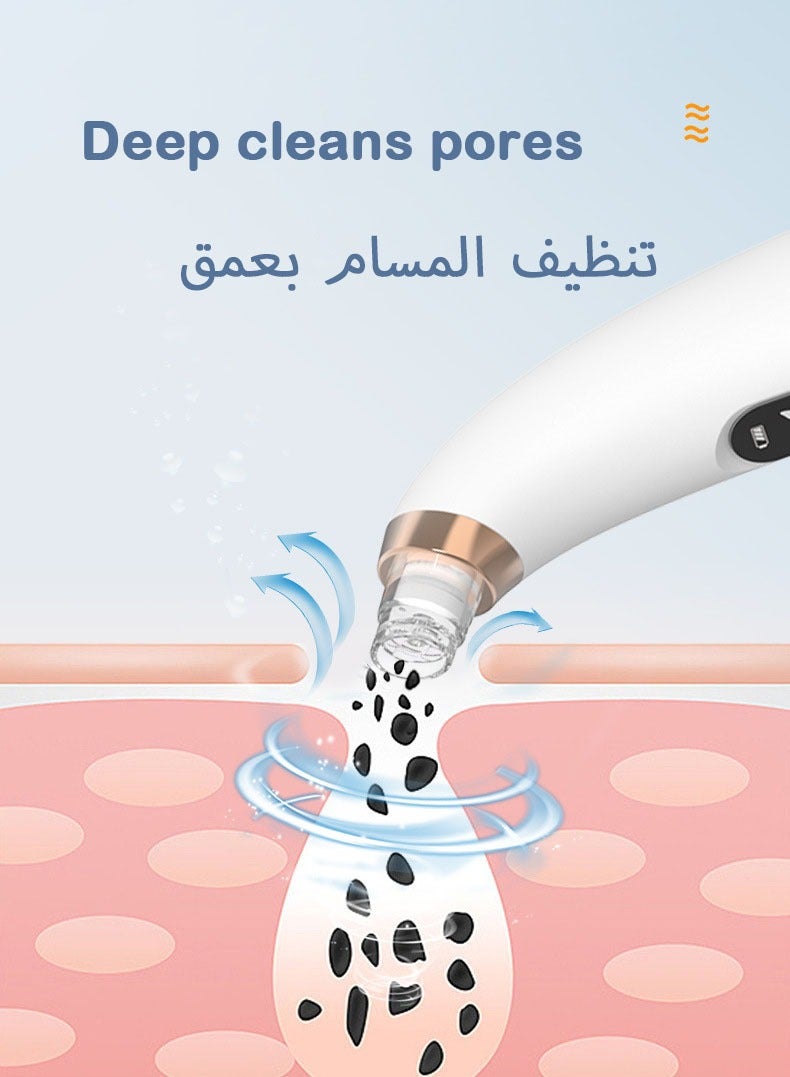 Generic Pore Vacuum Blackhead Remover with Hot & Cold Water Compress Feature, Hydrafacial-Grade Suction Technology, Equipped with 6 Different-Sized and Functional Probes. Electric Acne & Comedone Extractor Tool for Face & Nose.  - Image 2