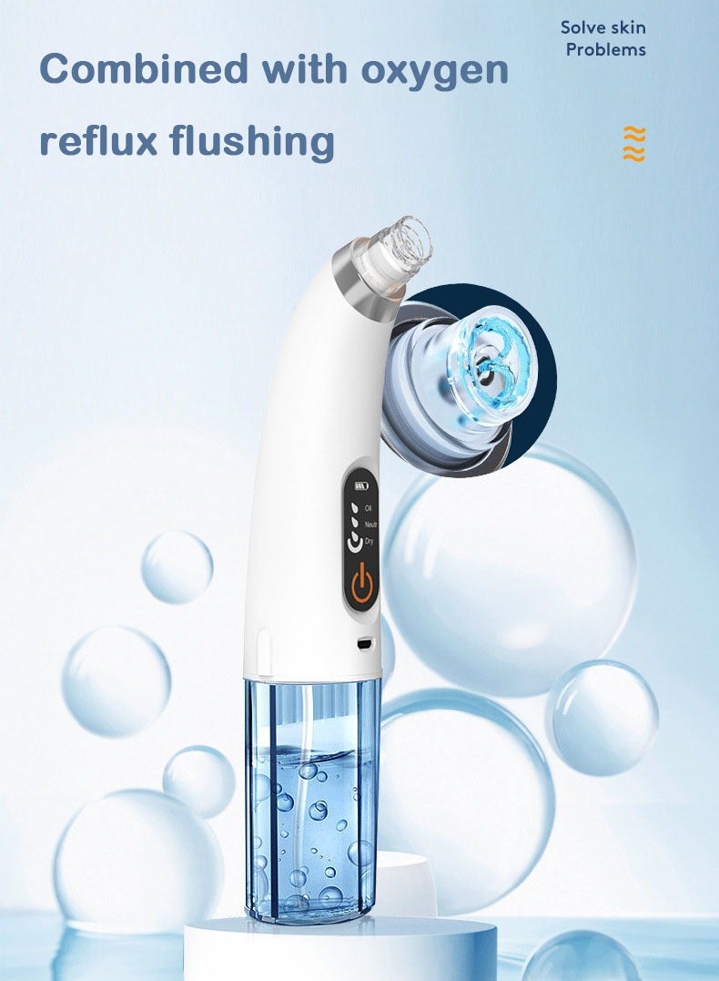 Generic Pore Vacuum Blackhead Remover with Hot & Cold Water Compress Feature, Hydrafacial-Grade Suction Technology, Equipped with 6 Different-Sized and Functional Probes. Electric Acne & Comedone Extractor Tool for Face & Nose.  - Image 5