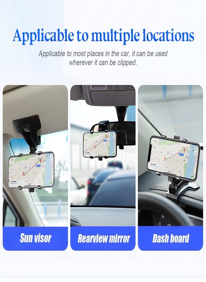 zipelo Car Phone Mount, ABS Cell Phone Holder for Car, 1400 Degree Rotation Dashboard Cell Phone Holder, Mobile Clip Stand for 3 to 7 inches Smartphones, Auto Phone Holder Mount for All Smartphone - Image 5