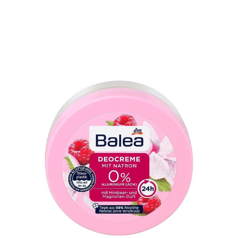 Balea natural Deo cream & underarm Whitening | free aluminium deodorant | Antiperspirant | Protection +48 H | Moisturizing & lightening underarm | natural ingredients with soda | 50ml | GERMANY