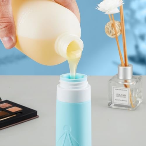INSFIT Travel Bottles for Toiletries, TSA Approved 3oz Travel Size Containers, BPA Free Leak Proof Squeezable Silicone Tubes for Shampoo Conditioner Lotion Soap with Labels - Image 3