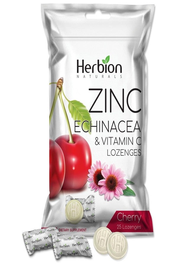 HERBION Naturals Zinc, Echinacea & Vitamin C Lozenges with Cherry Flavor, 25 CT - Dietary Supplement for Adults & Children 5+ - Promotes Wellness for the Whole Family - (Pack of 5) (125 Lozenges) - Image 2