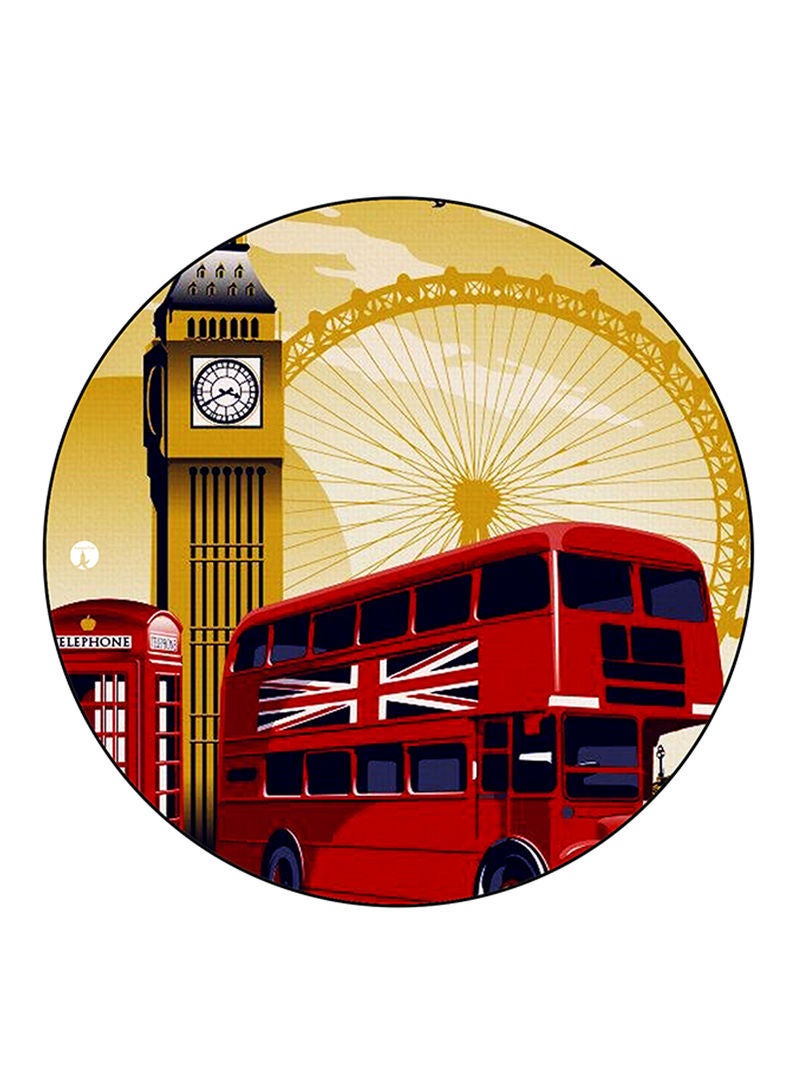 RKN London Printed Mouse Pad  Round  Multicolour