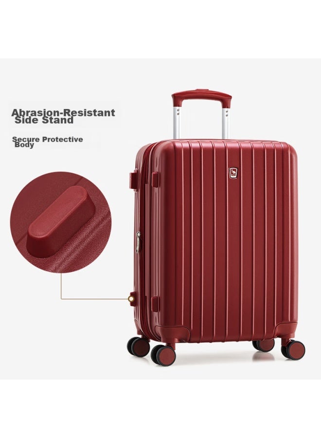OIWAS Aihua 20-inch Luggage Suitcase, Small Carry-on Trolley Case For Women, Travel Suitcase With Usb Charging Port, Password Lock, China Red - Image 5