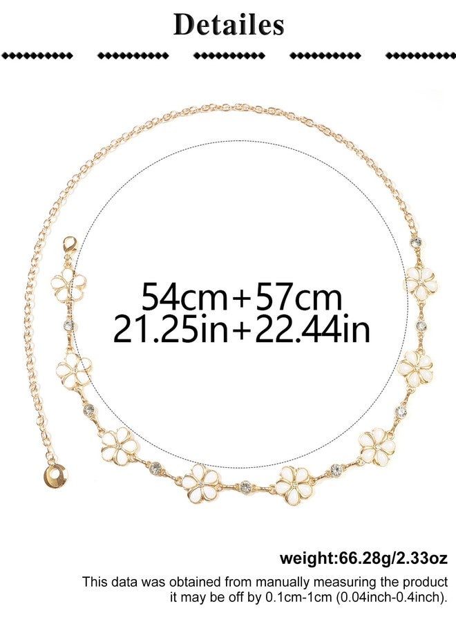 MODRSA Gold Belt Chain Belt for Women Dress Gold Waist Belts Chains Layered Flower Body Chain Jewelry Greek Goddess Waist Chains Jewelry for Women Dainty Fashion Belly Belts Dress Accessories - Image 5