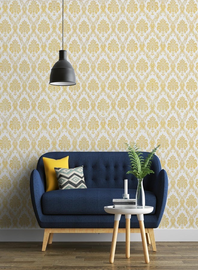 HOMEMATES Self-Adhesive Wallpaper Waterproof Old Furniture Vinyl Stickers Wooden Door Wardrobe Desktop PVC Wall Papers 45 X 304 CM (Yellow Floral) - Image 3