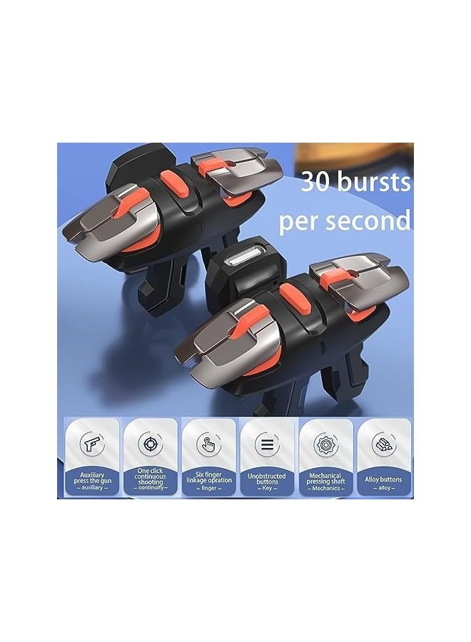 PROMASS Mobile Triggers, Joystick Aim & Fire Trigger for iPhone and Android Phone, 6 Fingers Operation, Sensitive Shoot, Compatible with PUBG/Fornite/Call of Duty/Rules of Survival/Knives Out (Brown)(2 Pack)  - Image 5