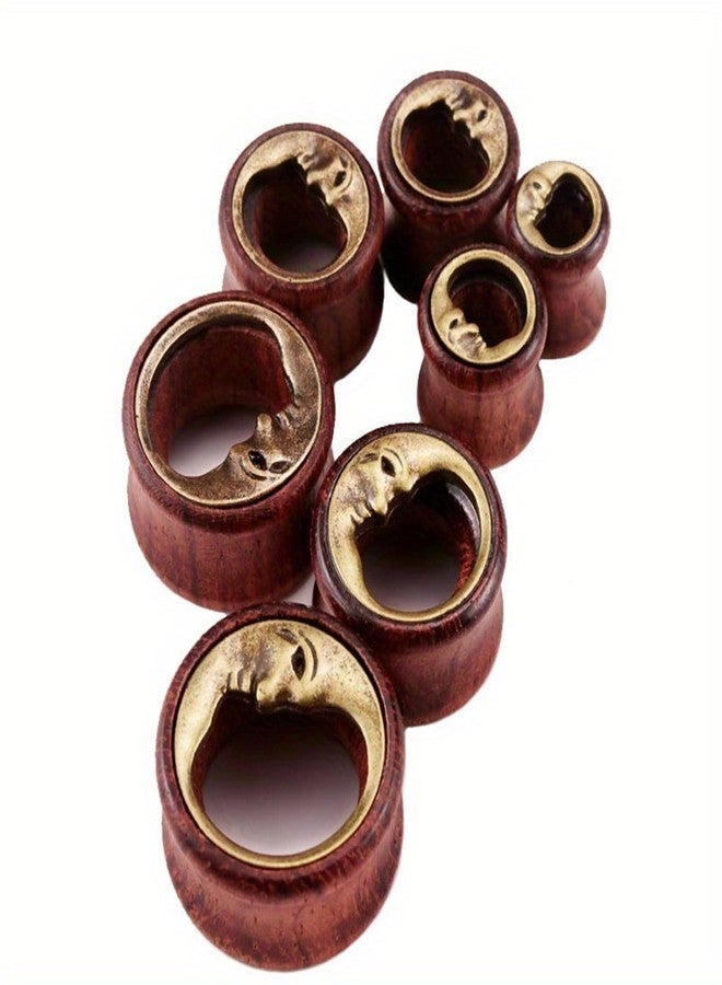 باي دودو أنفاق خشبية من بييدودو، نصف بوصة، مقاييس أذن 12 مم، شكل هلال عتيق، مقاييس أقراط للنساء، مجوهرات ثقب الأذن - Image 5