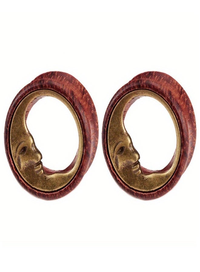 باي دودو أنفاق خشبية من بييدودو، نصف بوصة، مقاييس أذن 12 مم، شكل هلال عتيق، مقاييس أقراط للنساء، مجوهرات ثقب الأذن - Image 1