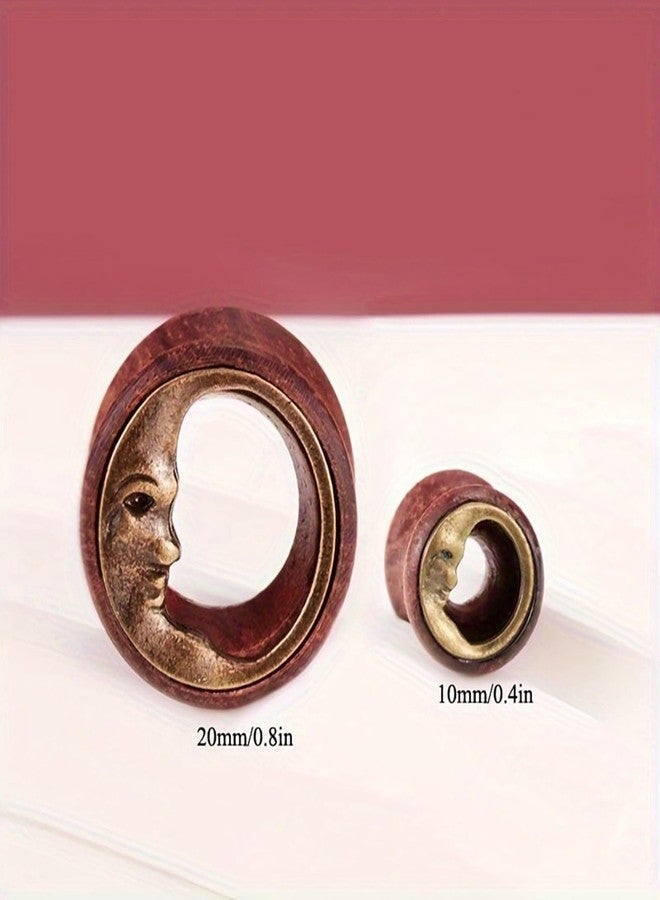 باي دودو أنفاق خشبية من بييدودو، نصف بوصة، مقاييس أذن 12 مم، شكل هلال عتيق، مقاييس أقراط للنساء، مجوهرات ثقب الأذن - Image 3