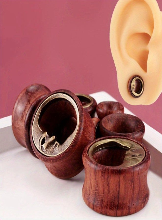 باي دودو أنفاق خشبية من بييدودو، نصف بوصة، مقاييس أذن 12 مم، شكل هلال عتيق، مقاييس أقراط للنساء، مجوهرات ثقب الأذن - Image 2