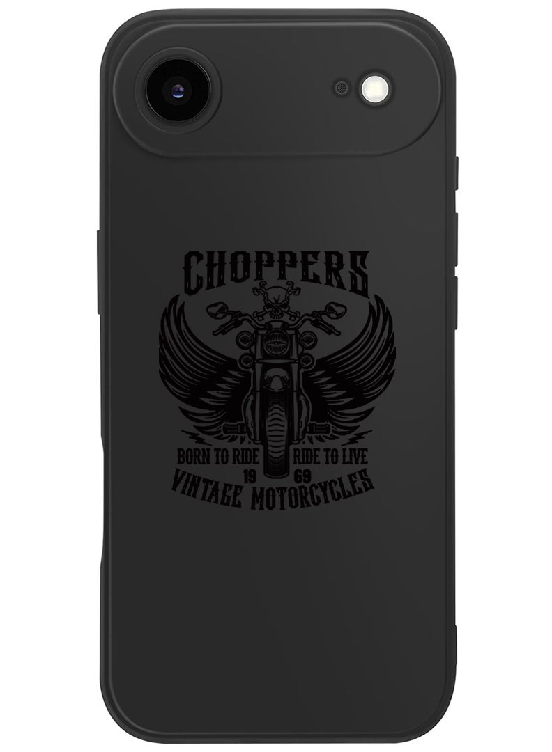 Theodor Protective Slim Fit Case Liquid Silicone Cover with Full Body Protection Anti-Scratch Shockproof Case For Apple iPhone 17 Air (Black) Choppers - Image 1