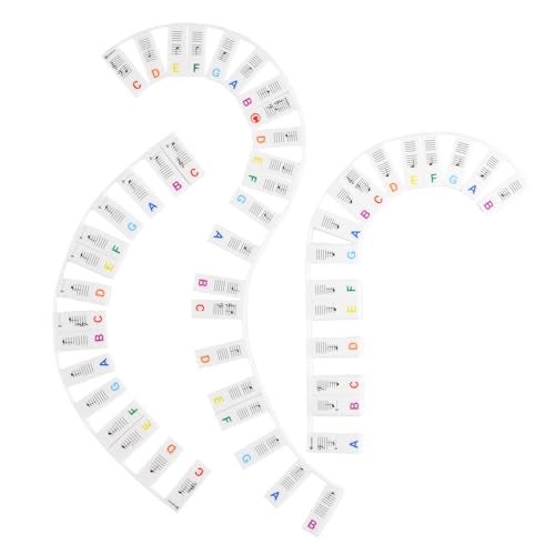 TIPTAP Removable Piano Key Stickers for 88 Key Full Size, Cuttable Note Labels for 61 Key Size, Reusable Silicone Keyboard Stickers for Beginners, Comes with Storage Box - Image 1