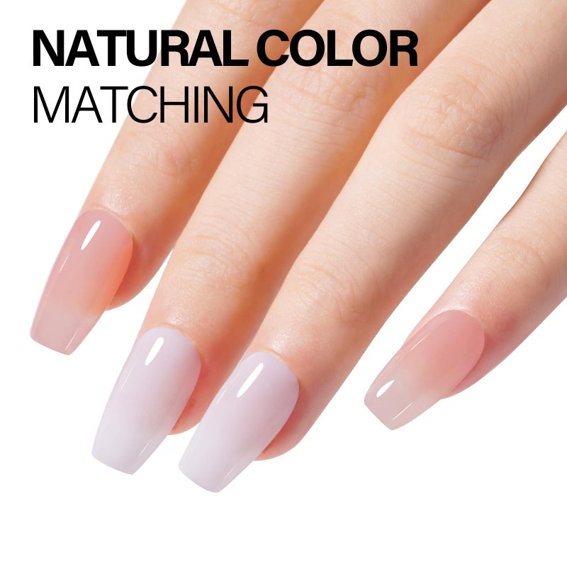 AILLSA Salmon Pink Dip Powder Nail Dipping Powder Jelly Nude Translucent DIY Manicure Salon at Home Easy to Use for Valentine's Day Gift (1 Oz) - Image 5