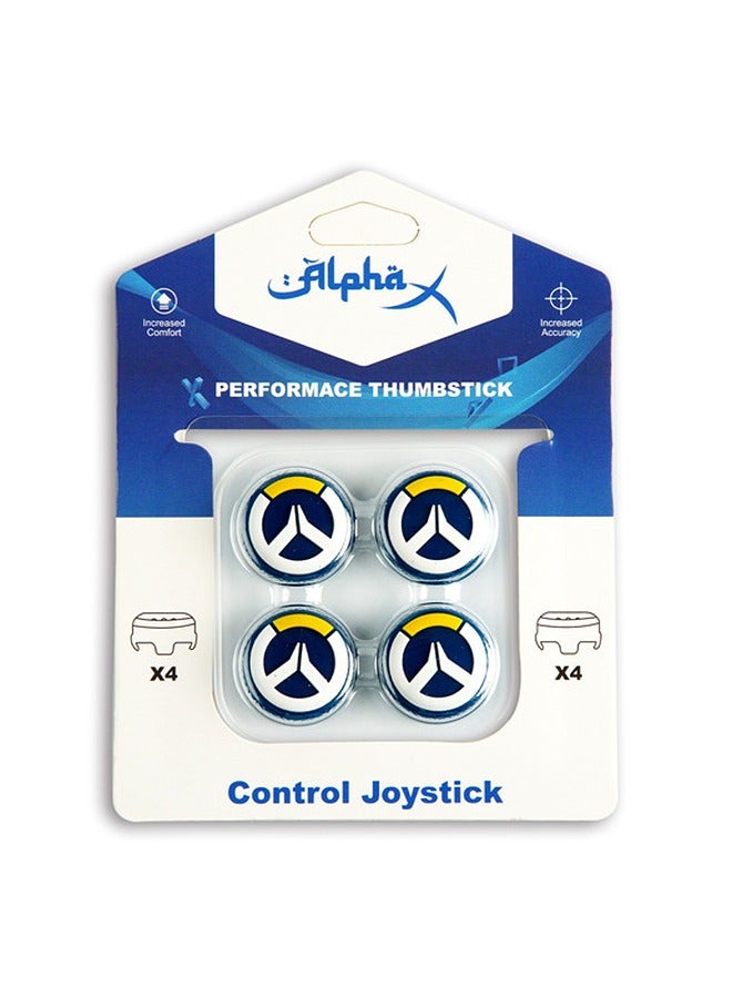 Alpha X 4-Piece Performance Thumbstick Grip Overwatch Theme Set for PS4/PS5 Controllers - Image 1