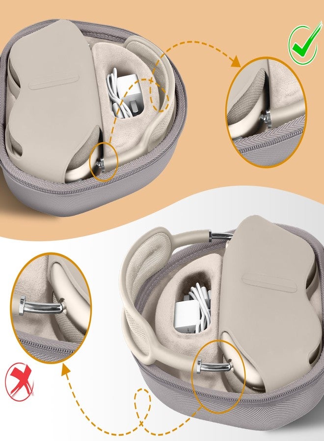 كو2كريا حافظة تخزين صلبة من co2CREA لسماعات Apple AirPods Max، ستجعل السماعات تدخل في وضع السكون فورًا، حافظة ذكية مطورة للسماعات، حافظة سفر فائقة النحافة (الحافظة فقط) - Image 3
