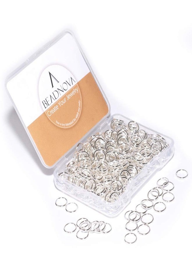 BEADNOVA 8mm Open Jump Rings Silver Jump Rings for Jewelry Making and Keychains (300Pcs) - Image 1